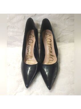 Aaron Fairy Black Patent Leather Stilleto Heel Pumps 41 (10)